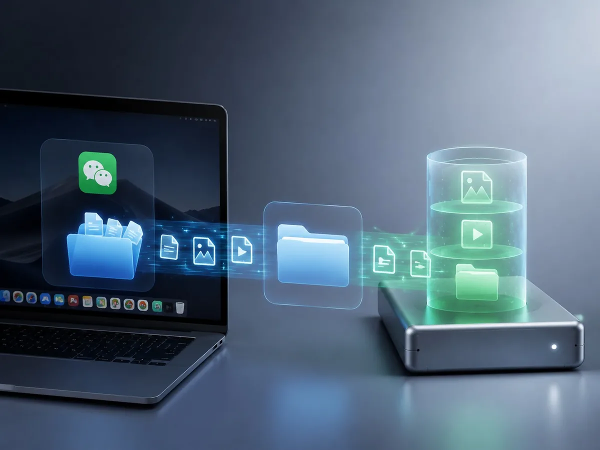 Mac 存储被微信吃光,聊天记录这样搬到外置盘