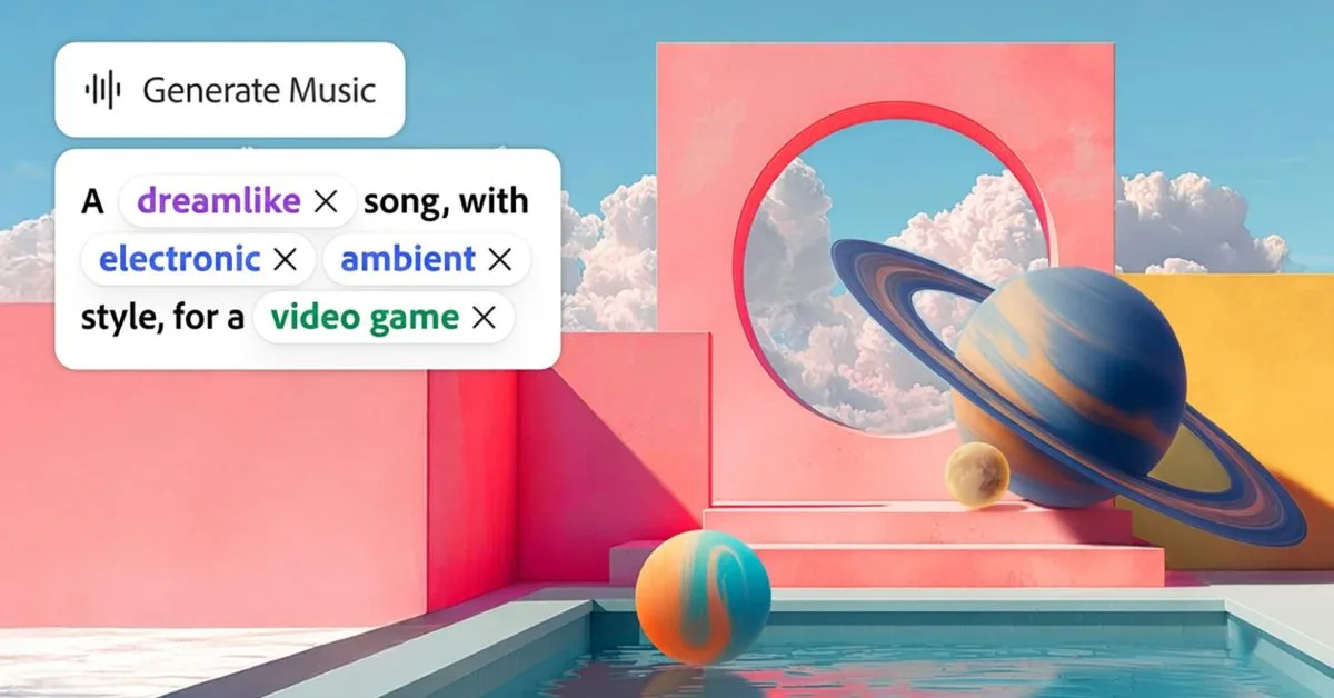 Adobe Firefly 生成音乐功能界面