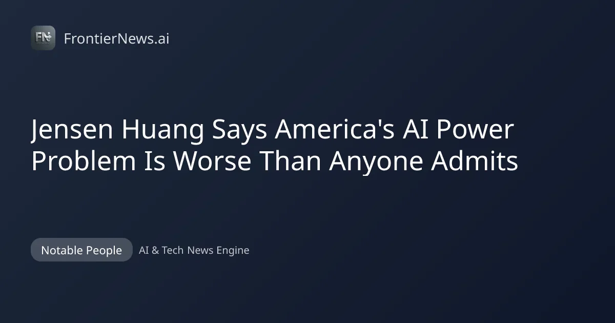 黄仁勋最怕的不是对手，是停电