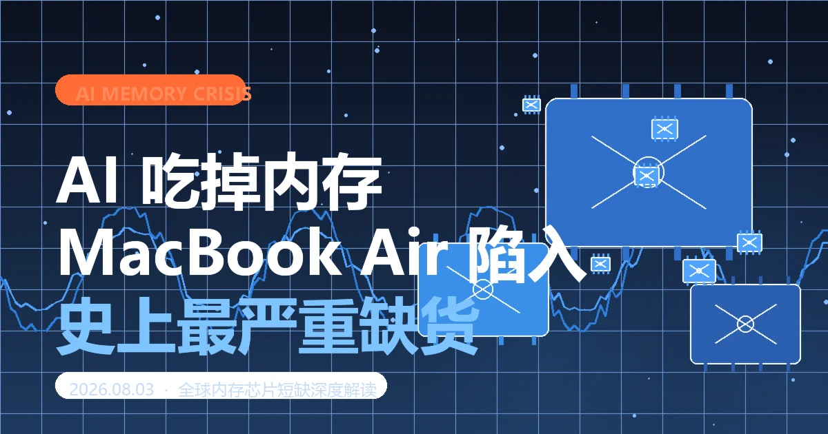 AI 吃掉内存，苹果 MacBook Air 陷入「史上最严重」缺货