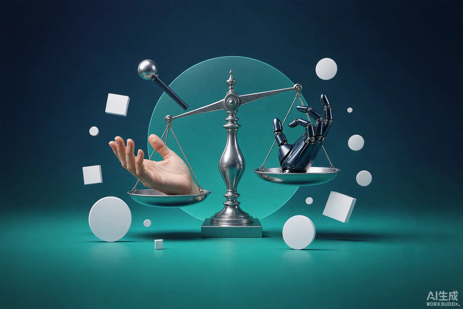 AI 与人类判断的平衡示意配图