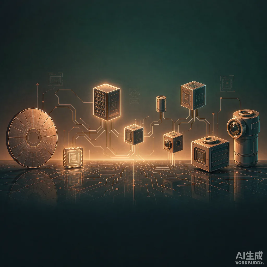 DRAM 晶圆与半导体供应链示意图