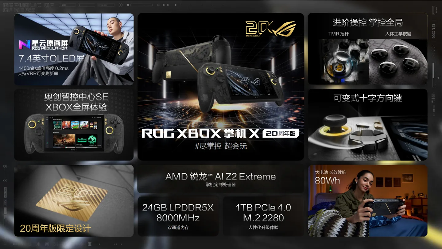 华硕 ROG Xbox 掌机 X 20 周年国行版