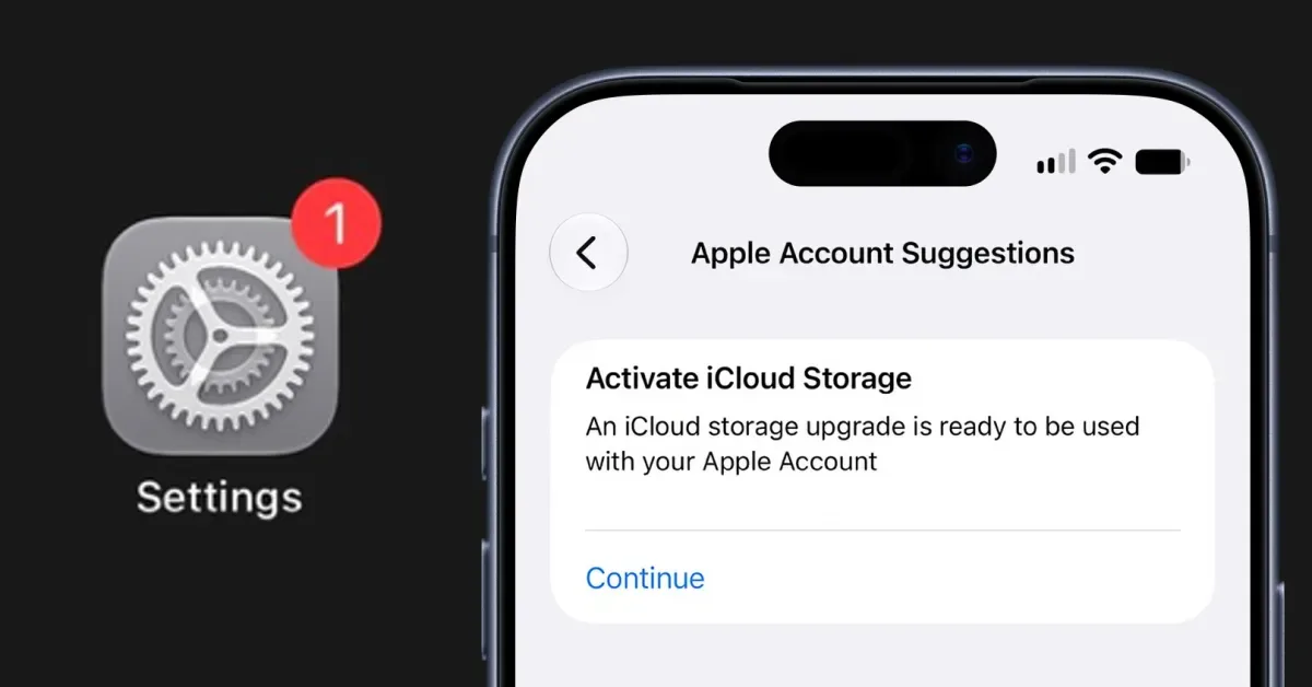 图片来源:9to5Mac iOS 27 设置应用中出现的 iCloud 红色角标提示