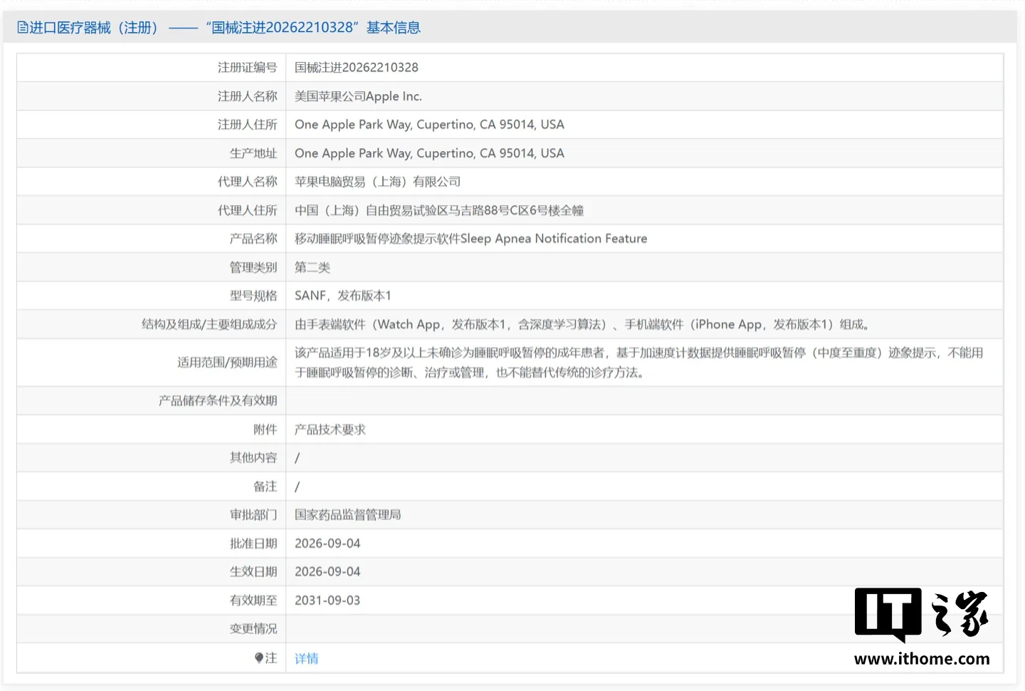 图片来源:IT之家 Apple Watch 睡眠监测