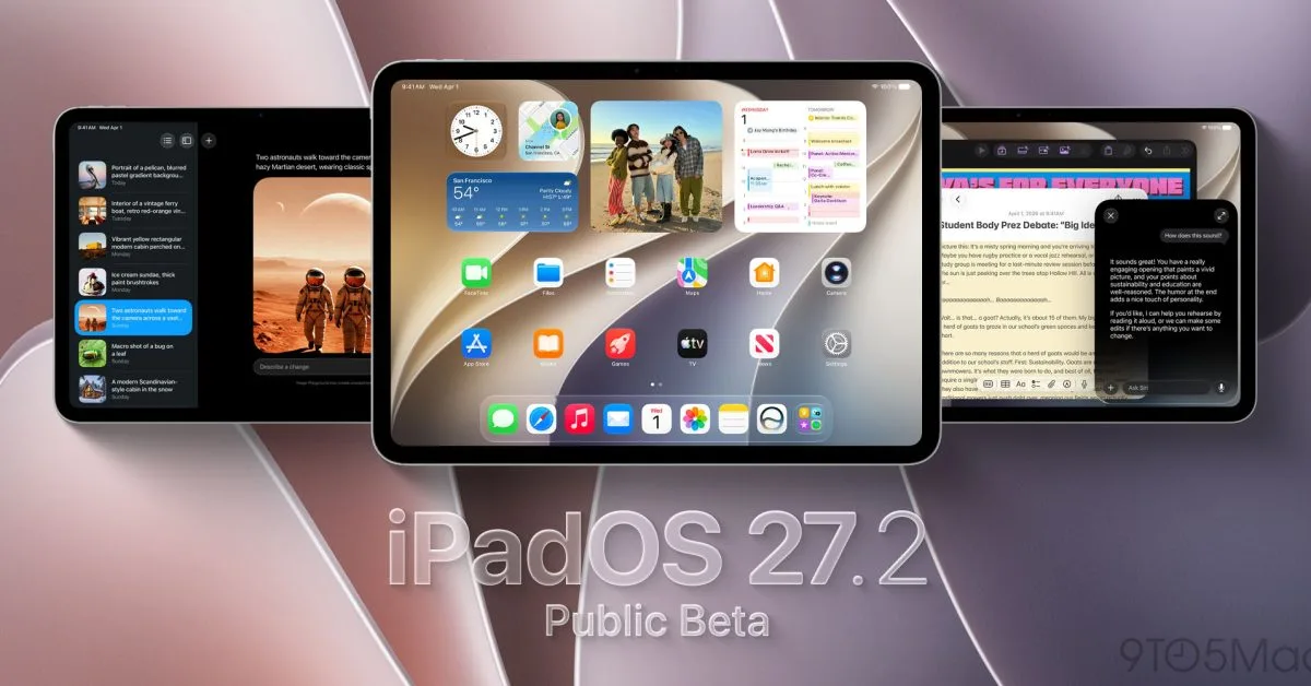 iPadOS 27.2 公测 Beta 2 推送:图书改版、音乐新图标