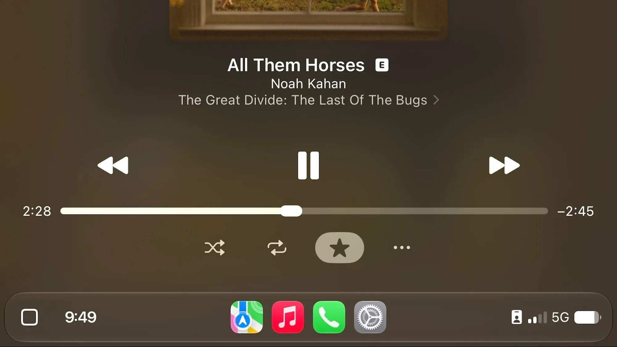 CarPlay 的播放进度条