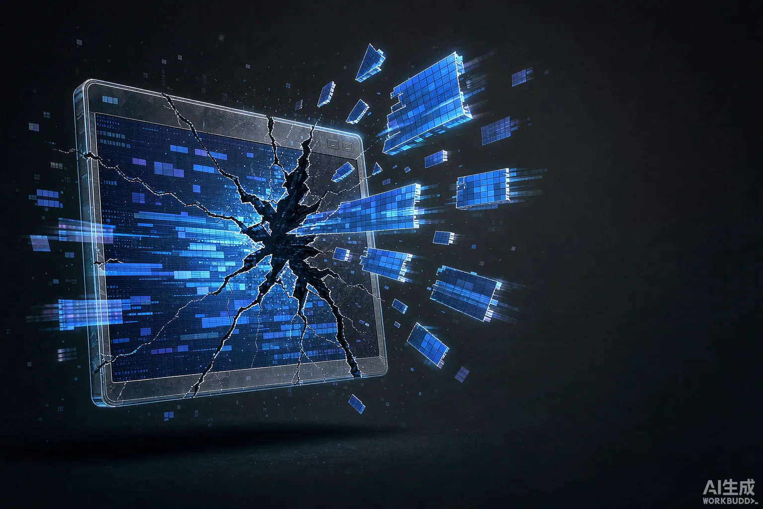 图片来源:本文头图由 AI 生成 Windows 11更新崩溃示意图