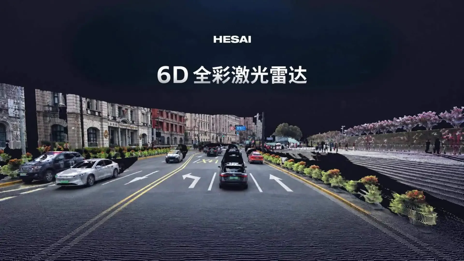禾赛 6D 全彩激光雷达示意