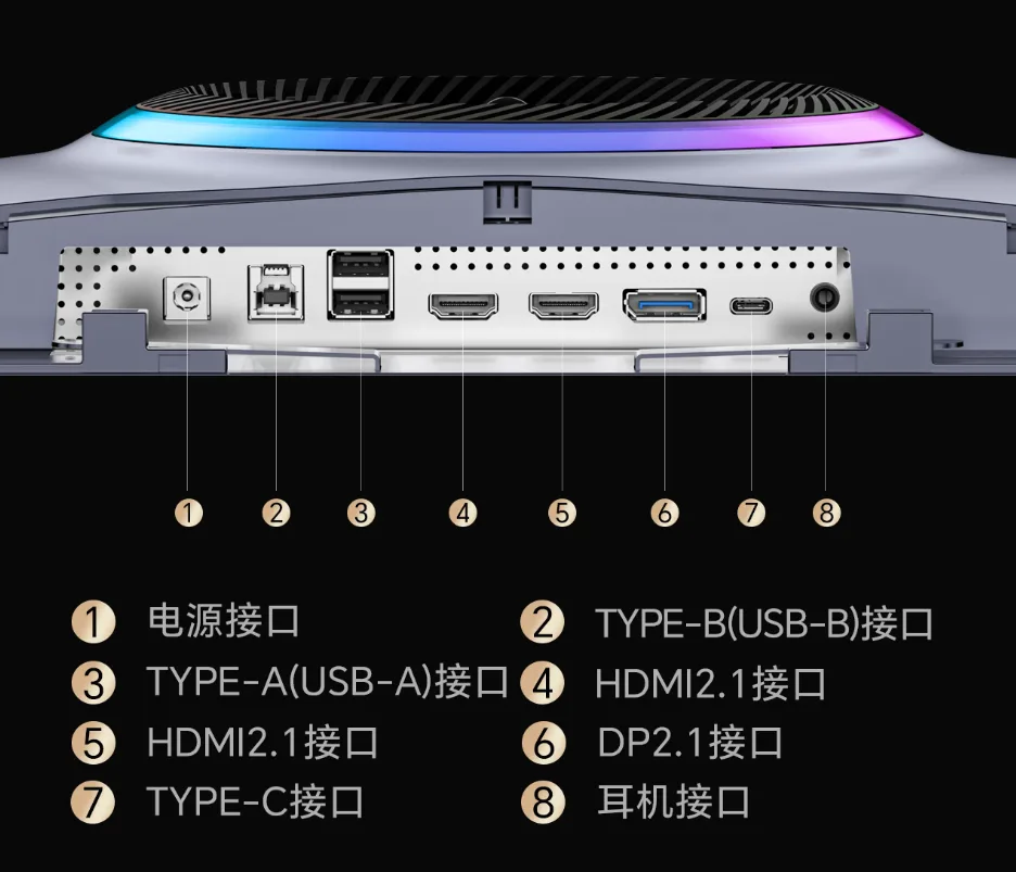 海信 G7 Ultra 27 接口与支架细节