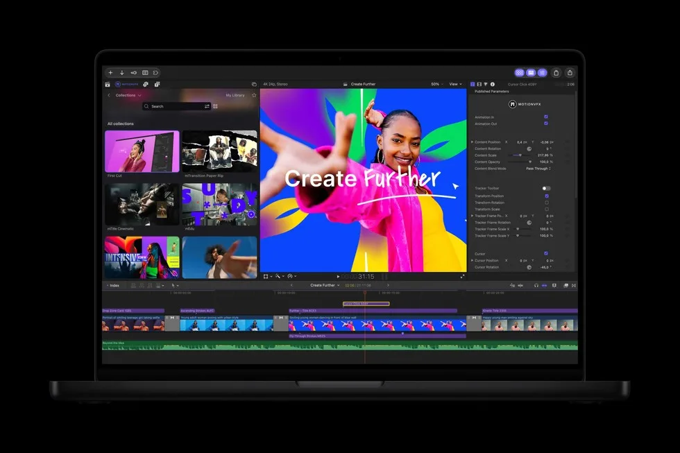 Final Cut Pro 与 MotionVFX 集成界面